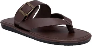 Nine West Mens Vegan Leather Flip Flops Slides Slipper with Adjustable Buckle Strap Band-Cushioned Footbed and Lightweight for Outdoor Indoor Beach Summer-Chanson