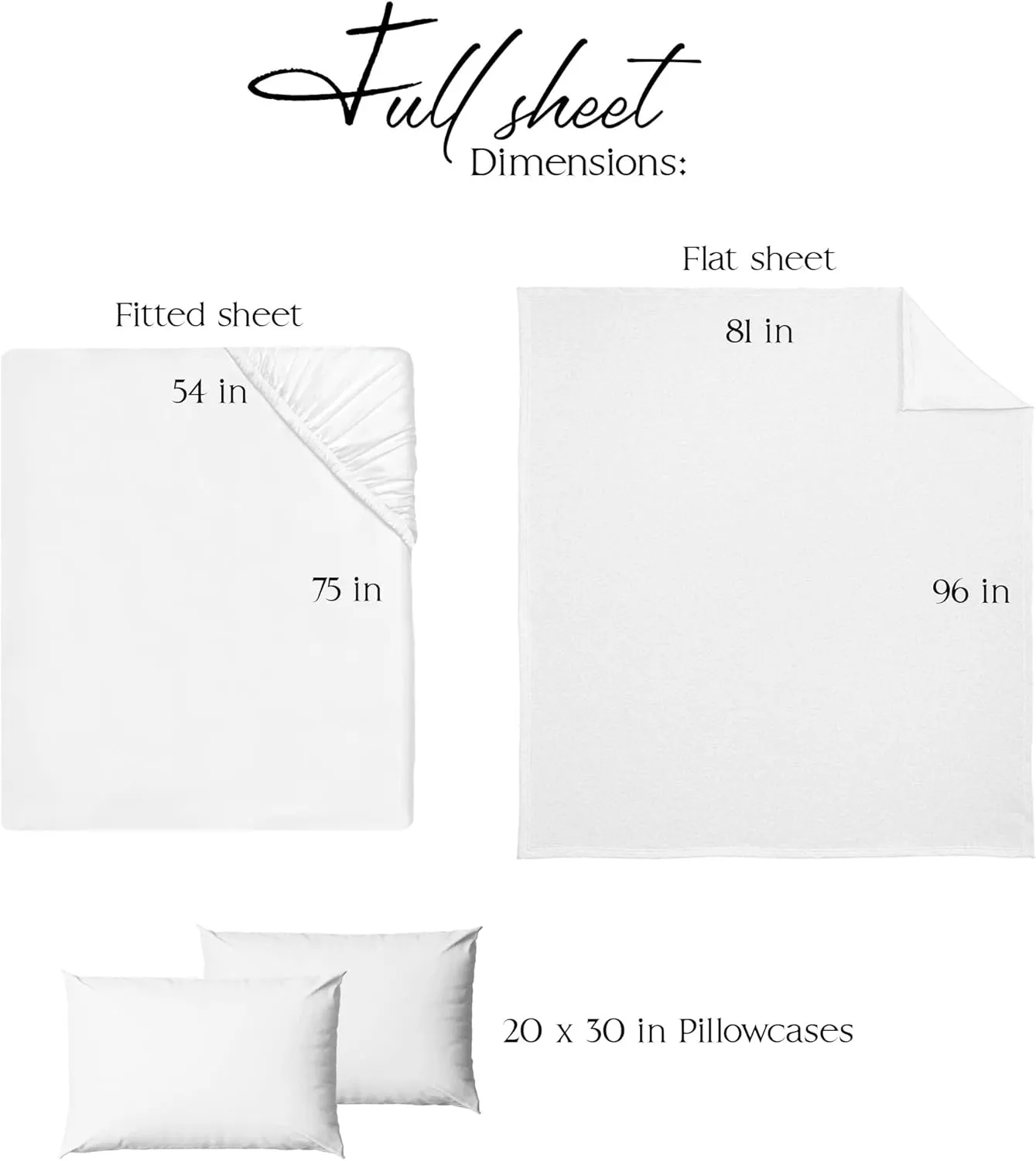 Northwest Ashford Home Essentials Bedding, 4 Piece Full Size Sheet Set, Optical White