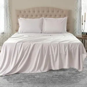 Northwest Ashford Home Essentials Bedding, 4 Piece Full Size Sheet Set, Optical White