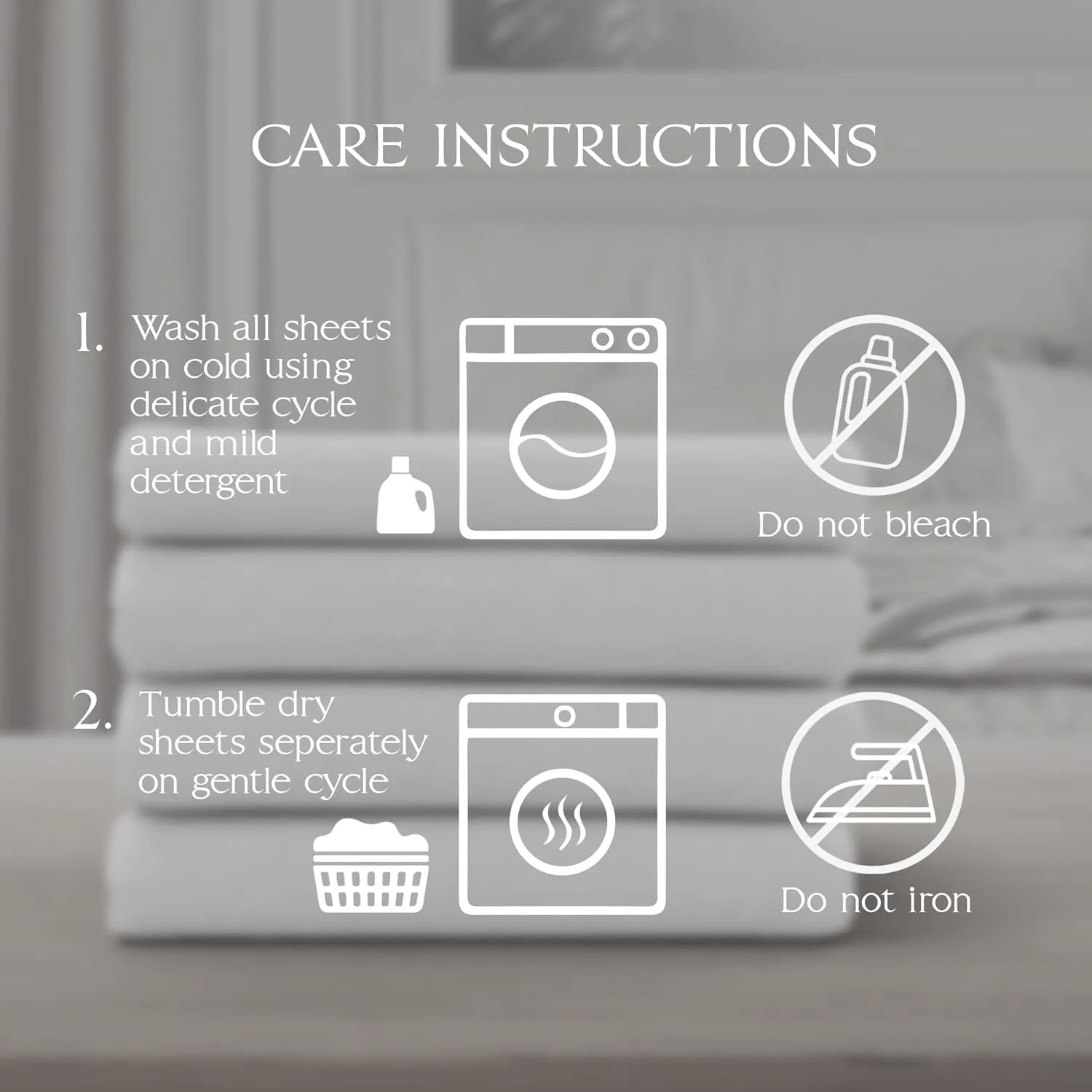 Northwest Ashford Home Essentials Bedding, 4 Piece Full Size Sheet Set, Optical White