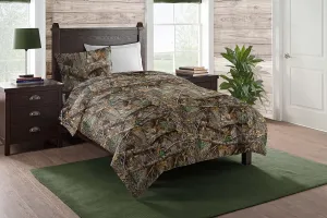 Northwest Realtree Edge Camo Bed in a Bag Set – 4-Piece Twin – Comforter, Pillowcase, Fitted Sheet, Flat Sheet – All Seasons Cabin Bedding