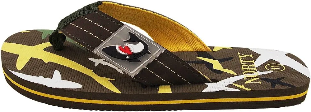 NORTY Boy's Girl's Flip Flop for the Beach, Pool, Everyday - Runs One Size Small