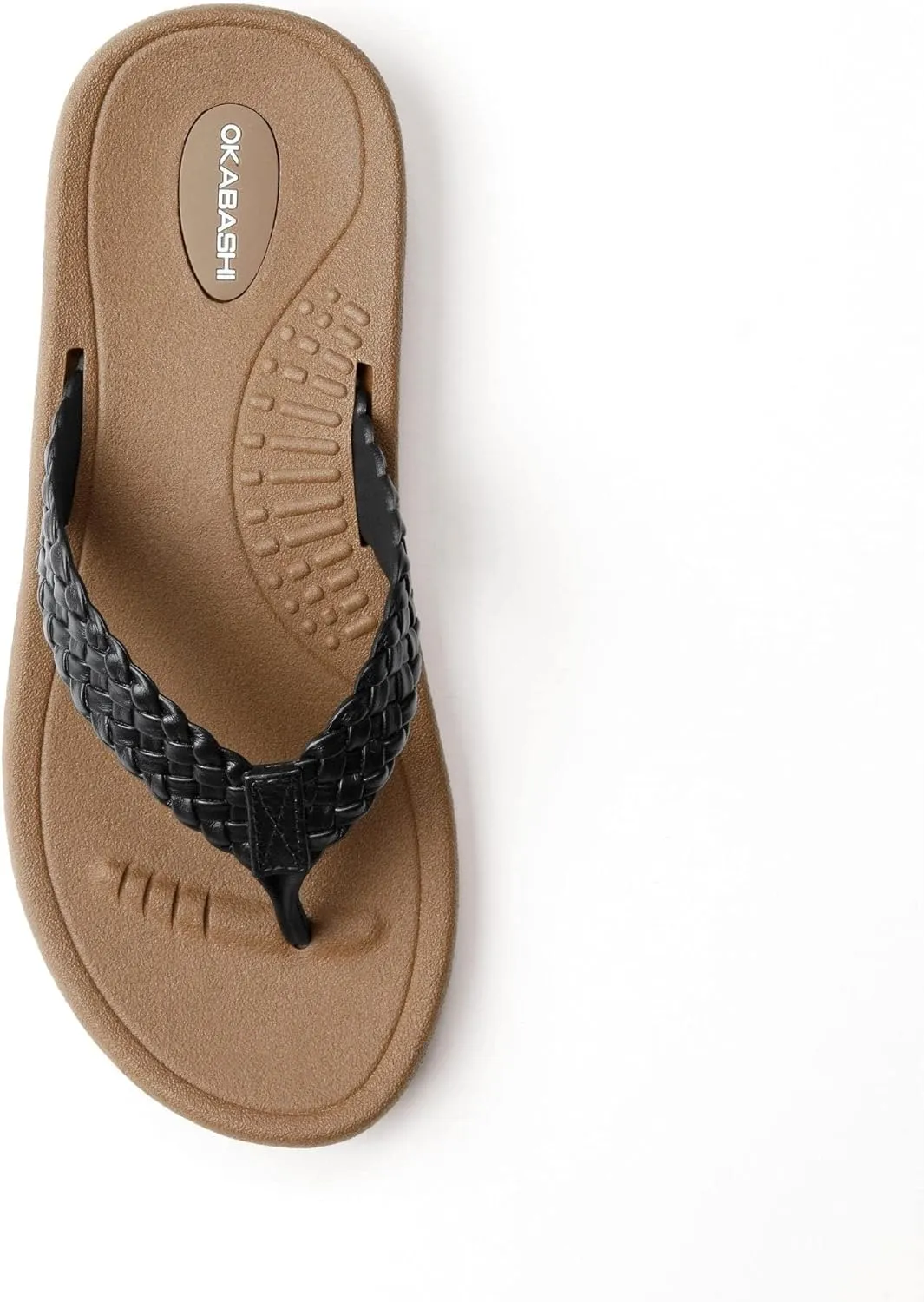 OKABASHI Women's Baha Flip Flop | Contoured Footbed w/Arch Support for All-Day Comfort | Slip-Resistant & Waterproof | Sustainably Made in The USA