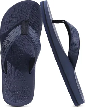 ONCAI Men's Flip Flops Summer Beach Fashion Yoga Mat Thong Sandals with Non-slip Outdoor Cushion Rubber Soles
