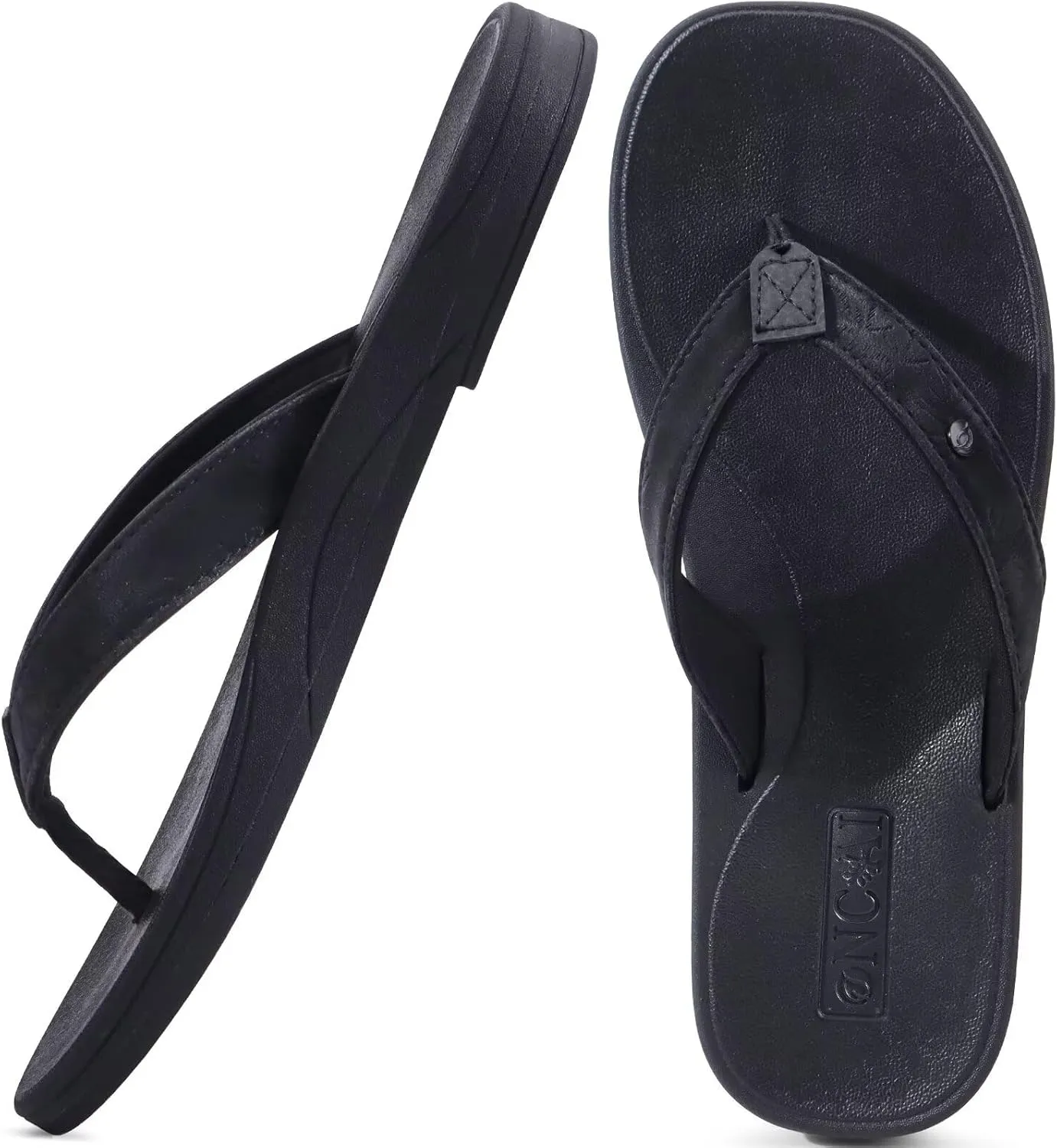 ONCAI Womens Cushion Flip Flops Women's Soft Comfortable Flip Flop Fashion Summer Beach Cute Lightweight Sandals for Woman Size 6-11