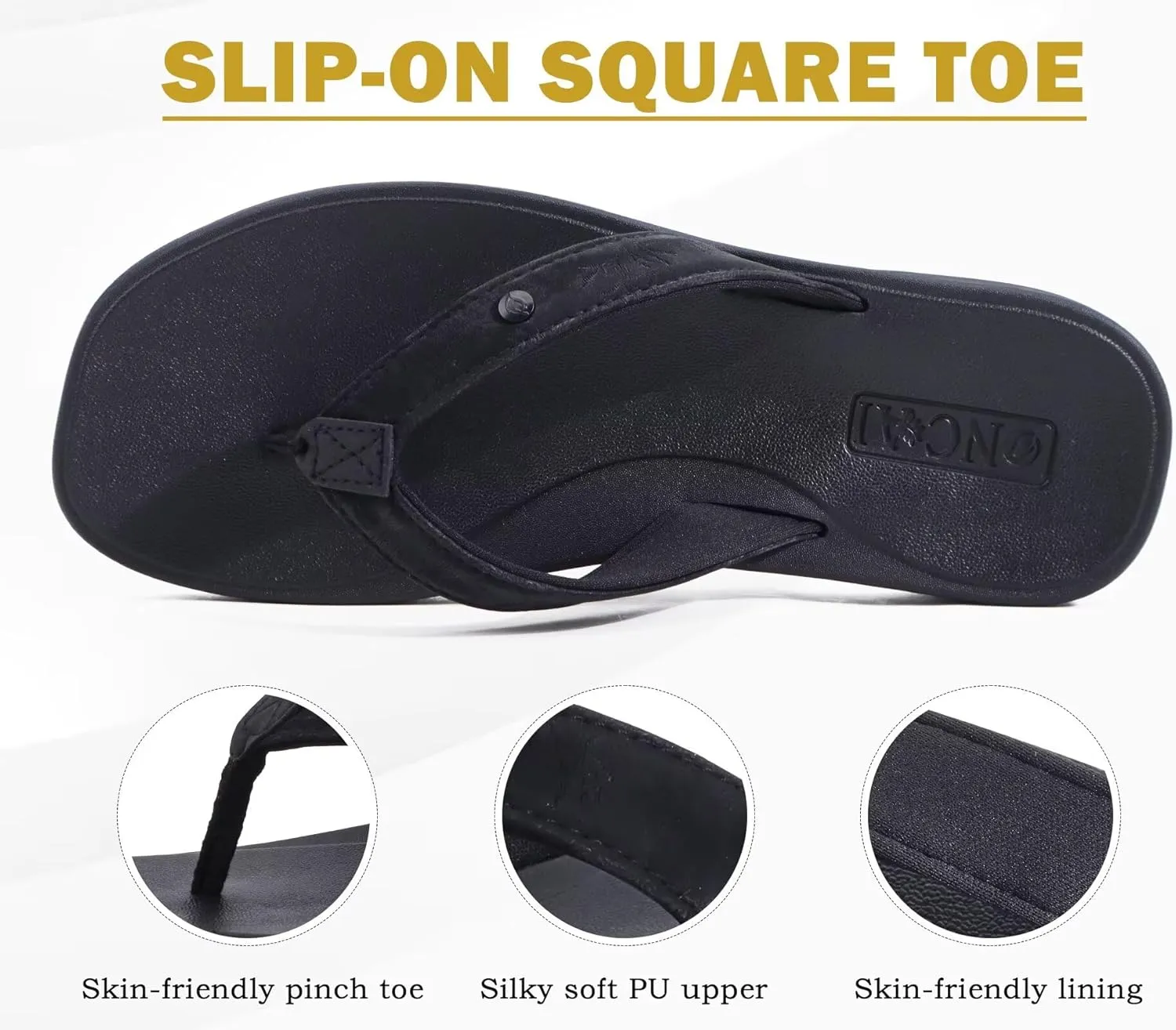 ONCAI Womens Cushion Flip Flops Women's Soft Comfortable Flip Flop Fashion Summer Beach Cute Lightweight Sandals for Woman Size 6-11