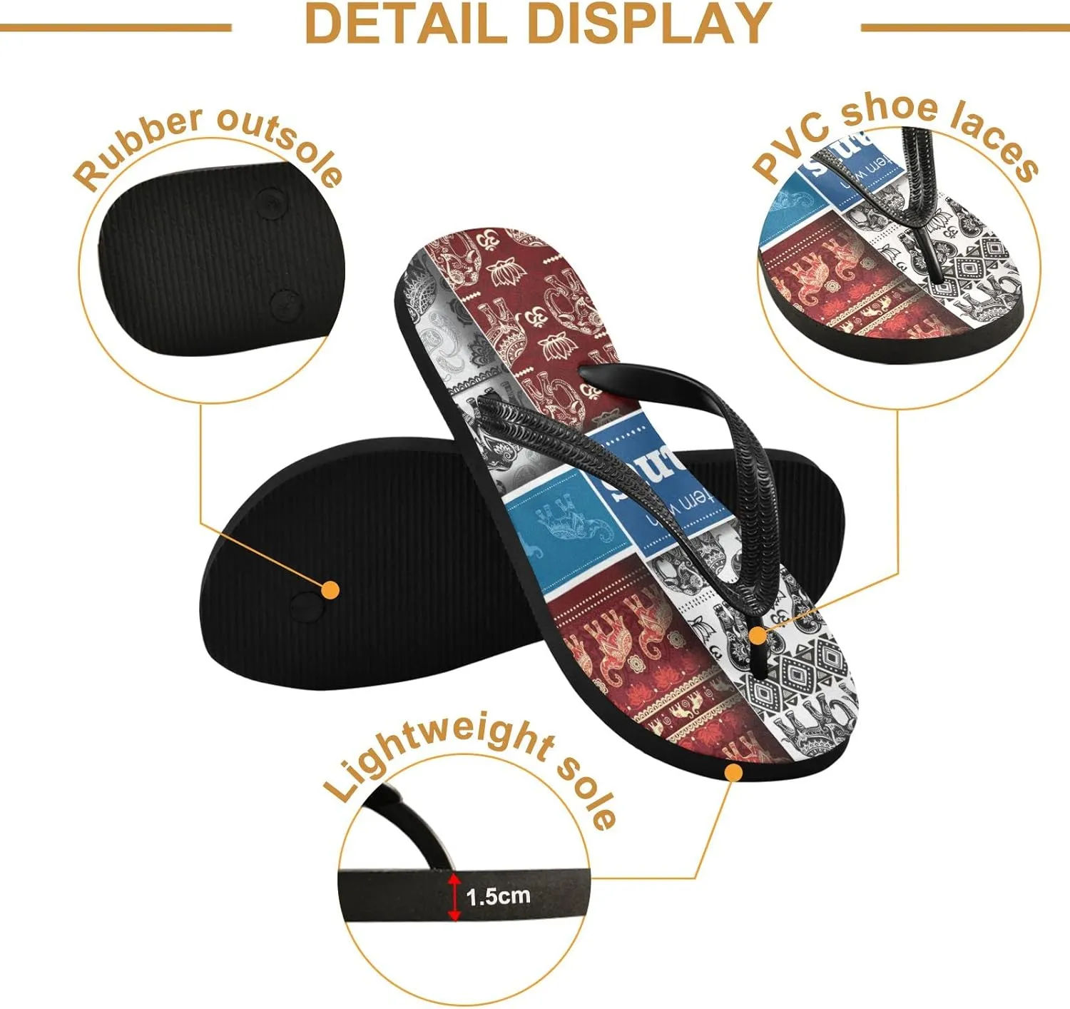 Oyihfvs Flip Flops Flip Sandal Home Slippers Hotel Spa Bedroom for Men Women XS-XXL