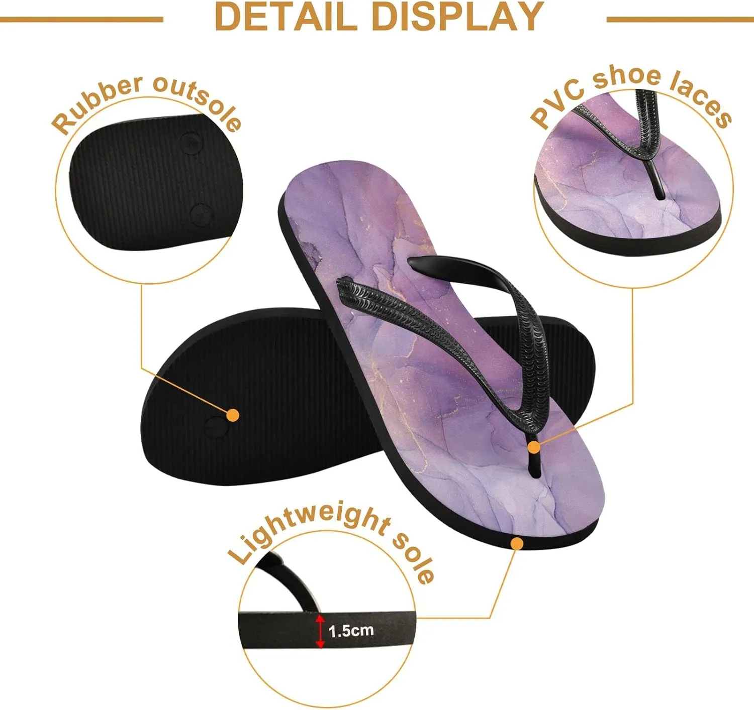 Oyihfvs Flip Flops Flip Sandal Home Slippers Hotel Spa Bedroom for Men Women XS-XXL