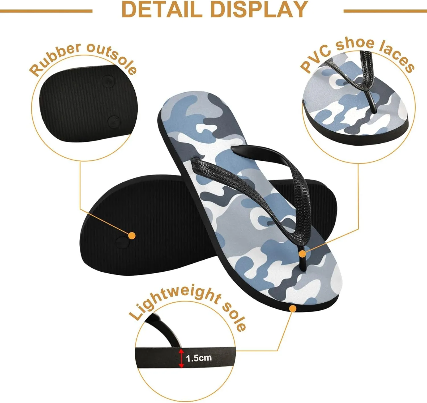 Oyihfvs Flip Flops Flip Sandal Home Slippers Hotel Spa Bedroom for Men Women XS-XXL