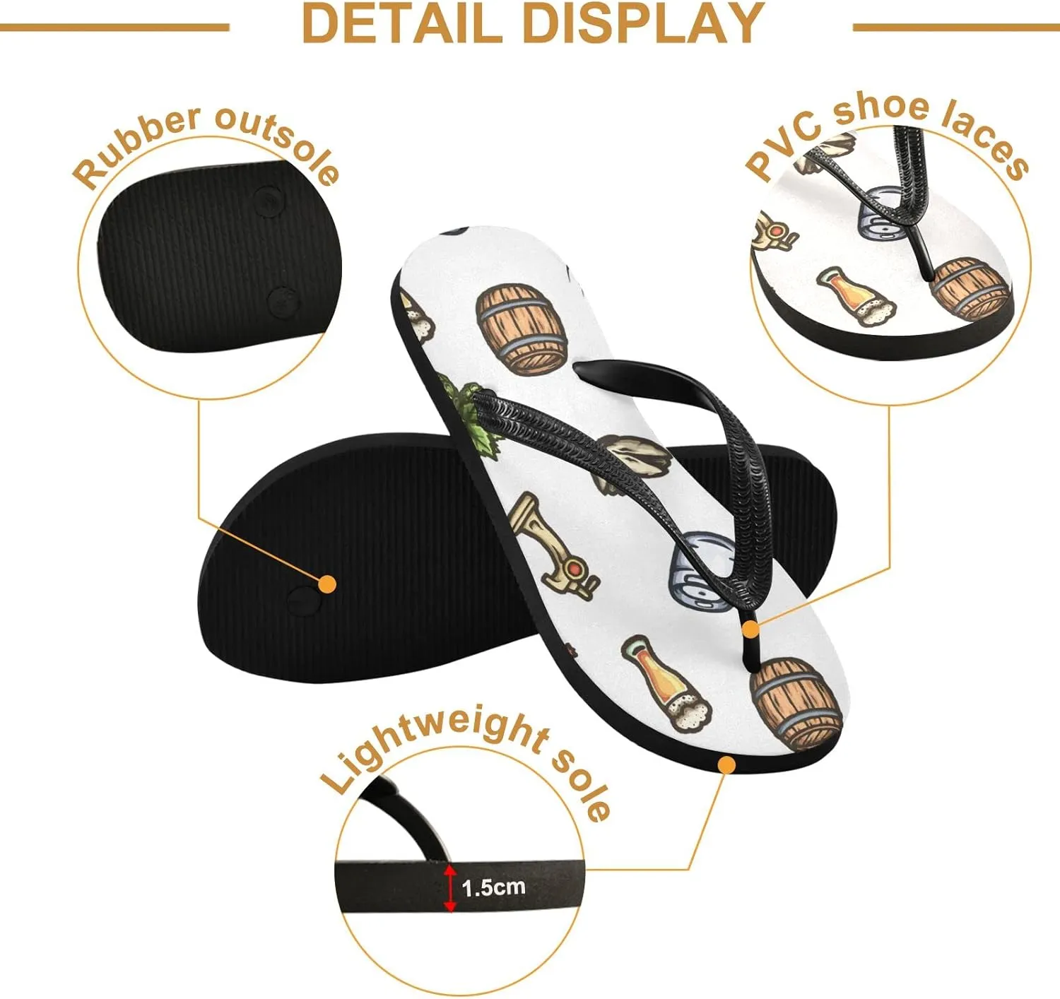 Oyihfvs Flip Flops Flip Sandal Home Slippers Hotel Spa Bedroom for Men Women XS-XXL