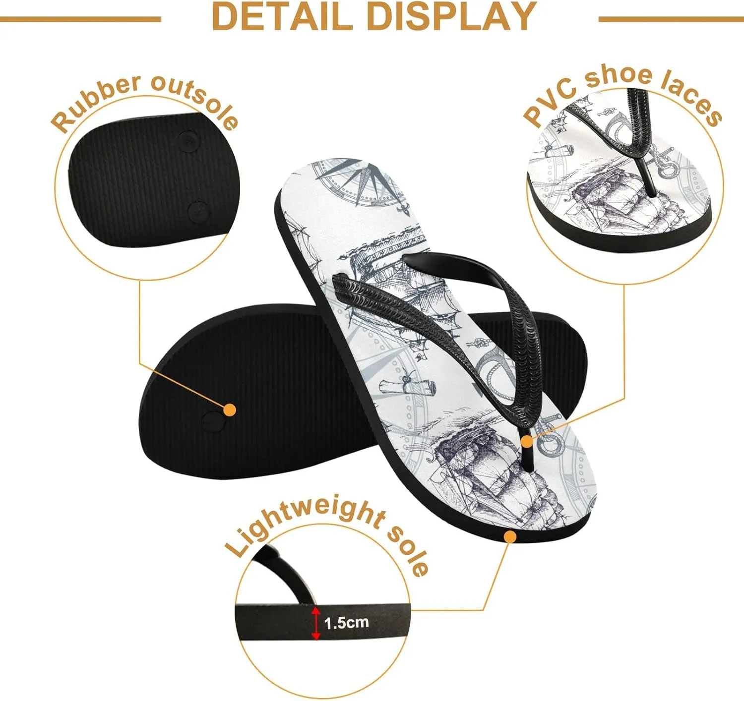 Oyihfvs Flip Flops Flip Sandal Home Slippers Hotel Spa Bedroom for Men Women XS-XXL