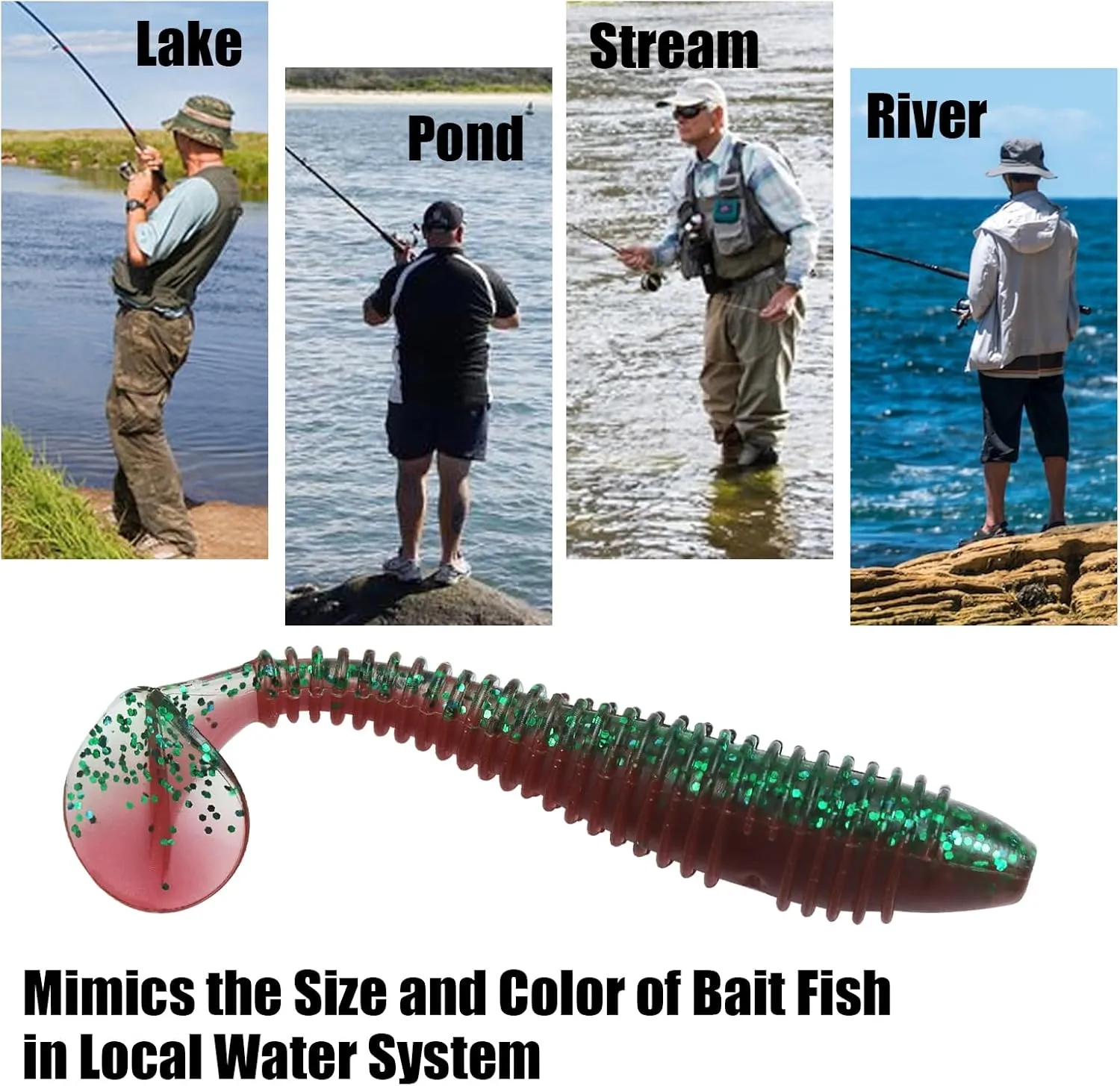 Paddle Tail Swimbaits, 2.5 inch/3inch Soft Lures Fishing Trout Crappie Bass for Freshwater and Saltwater 75PCS/60PCS