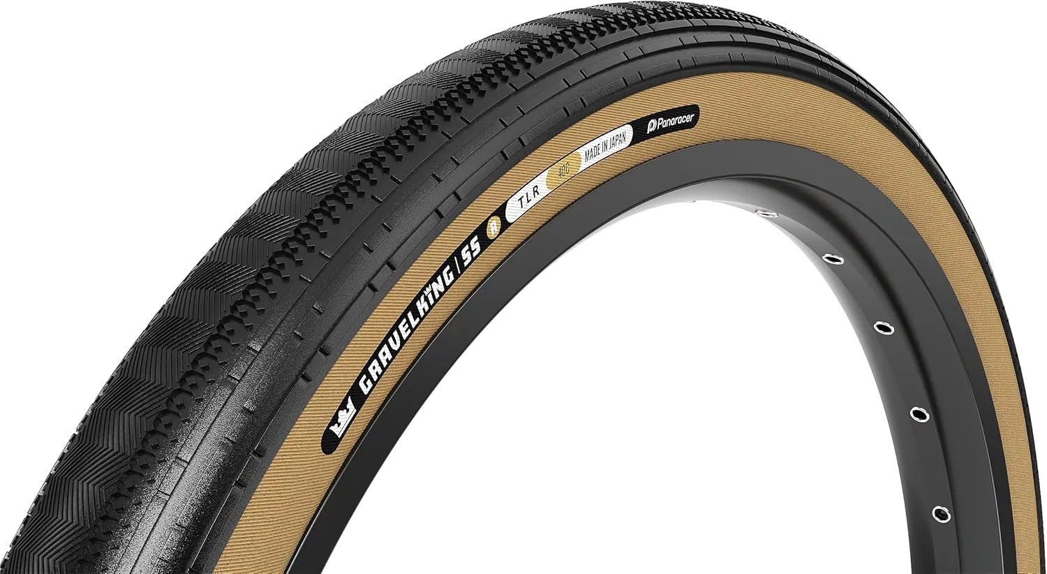 Panaracer GravelKing SS R Tire - 700 x 35, Tubeless, Folding, Black/Amber