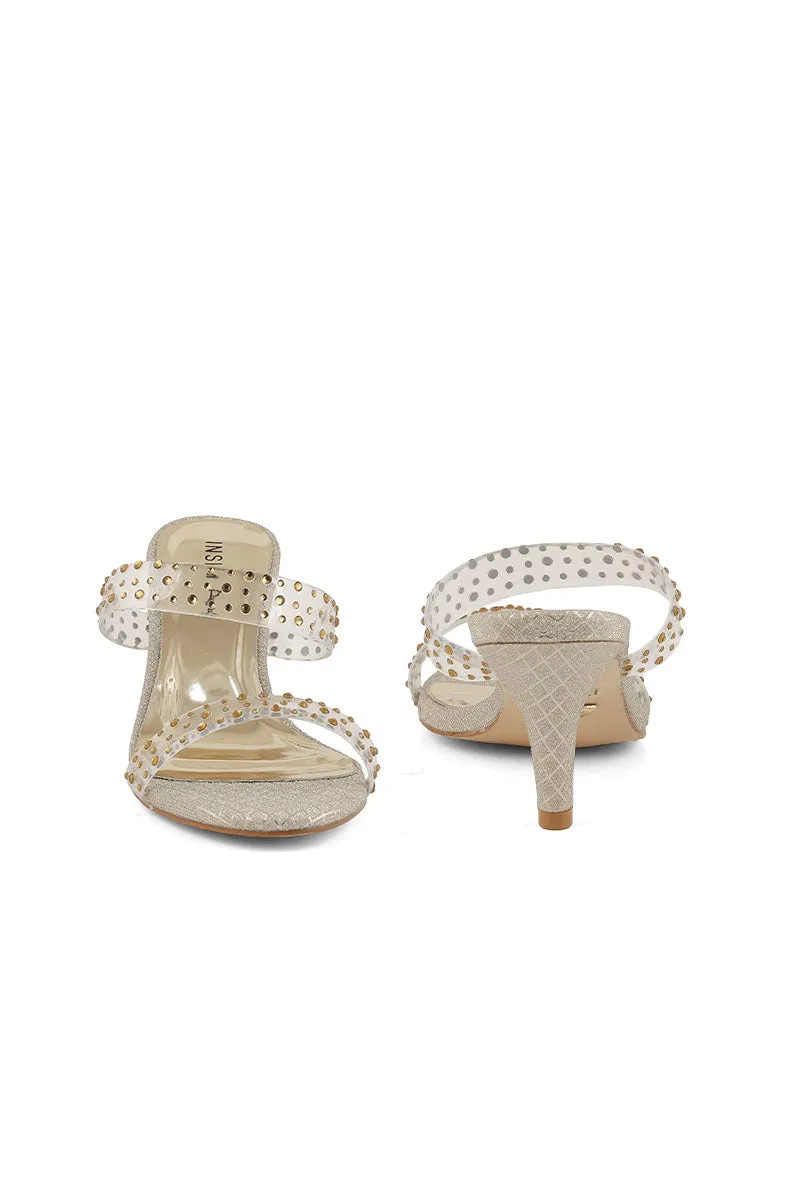 Party Wear Slip On I29136-Golden