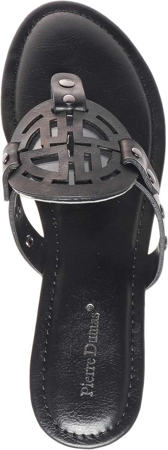 Pierre Dumas Women's Storm Thong Slip On Vegan Flip Flop Sandal