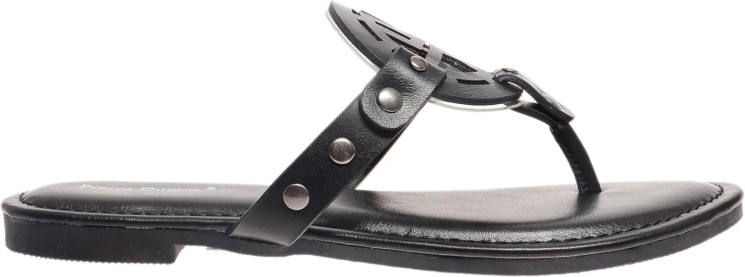 Pierre Dumas Women's Storm Thong Slip On Vegan Flip Flop Sandal