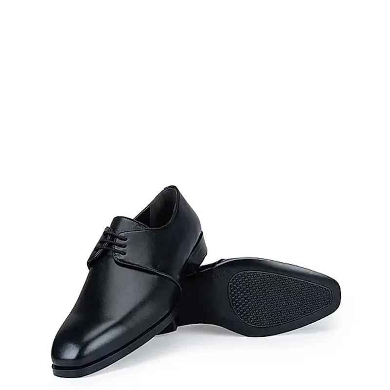 Plain Polished Shiny Leather Derby Shoes