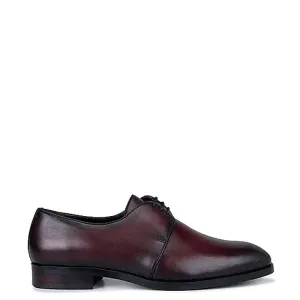 Plain Polished Shiny Leather Derby Shoes