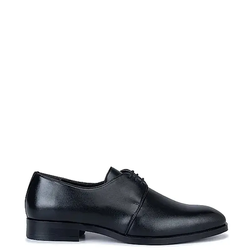 Plain Polished Shiny Leather Derby Shoes