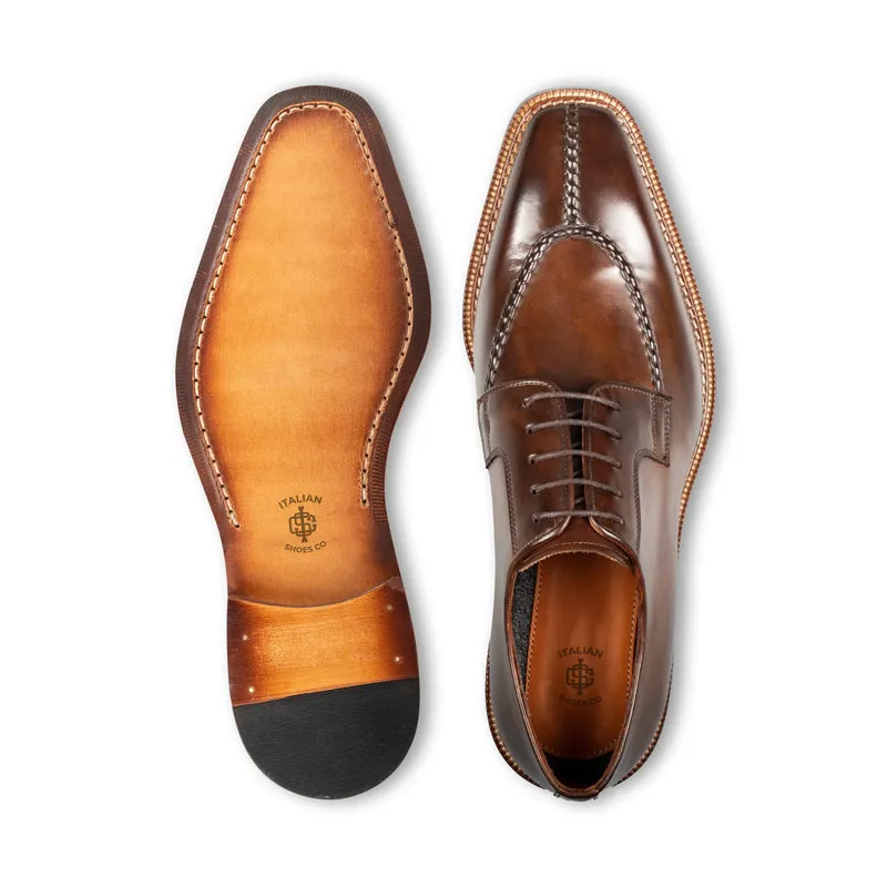 Polished Shiny Leather Formal Derby Shoes