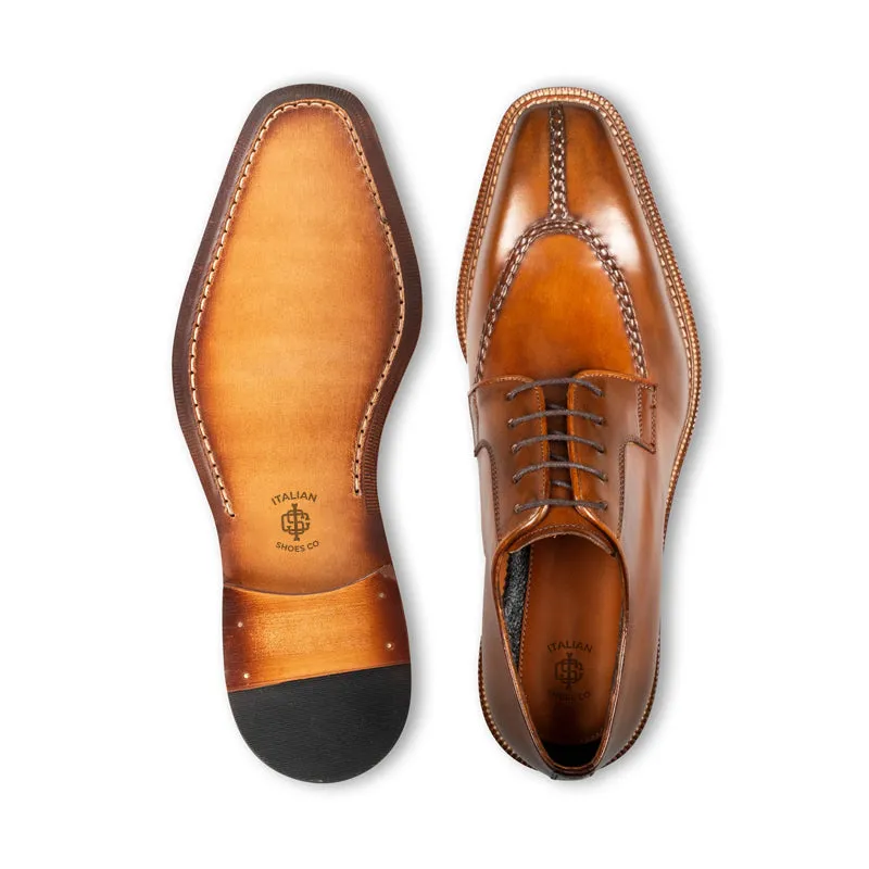 Polished Shiny Leather Formal Derby Shoes