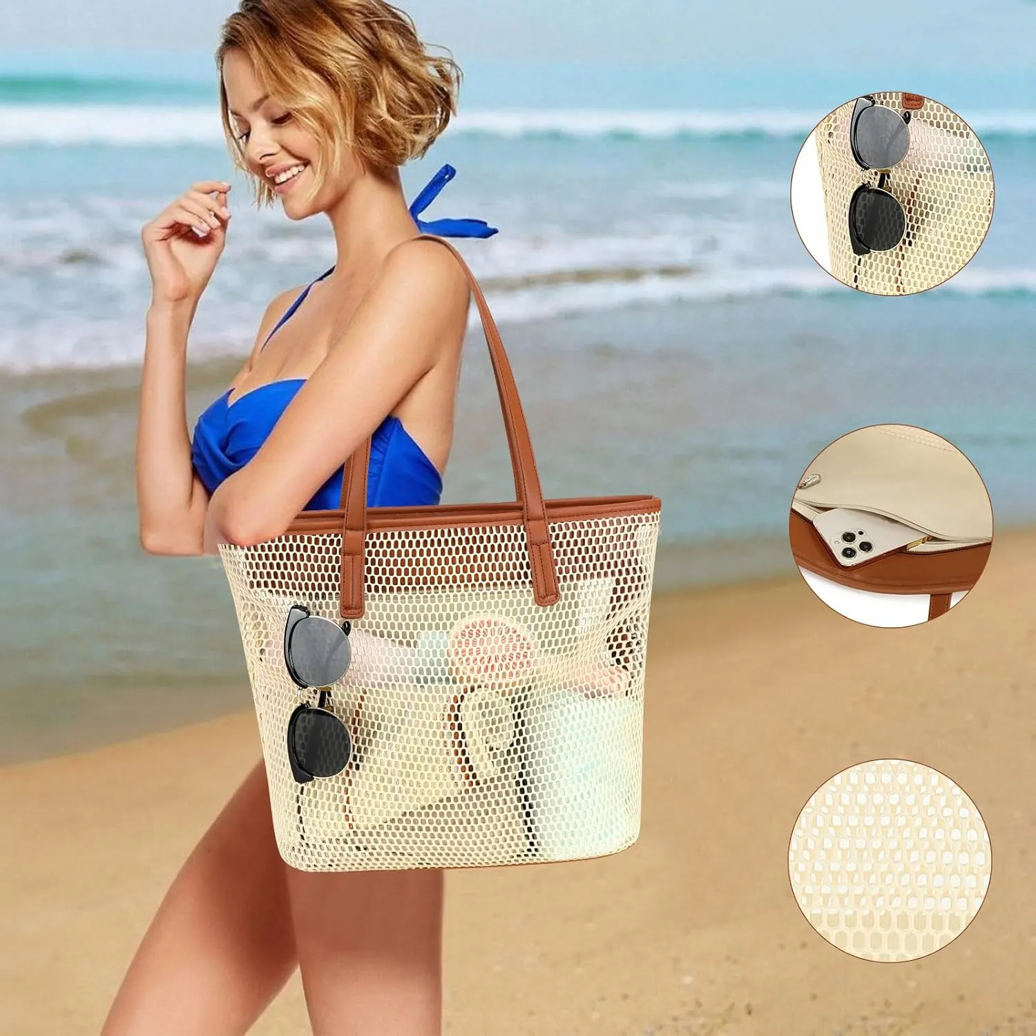 Pomelo Best Soft Faux Leather Stylish Shoulder Tote Bags for Women