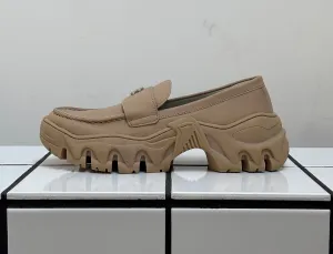 PRE-OWNED LOAFER CROCO SAND