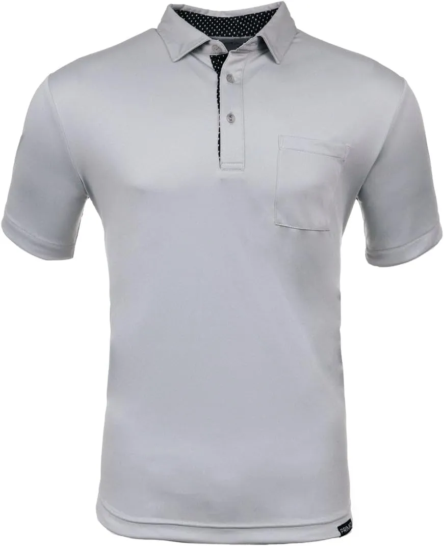 Primo Classic Collar Golf Polo, Lightweight, 100% Polyester, Curved Hem