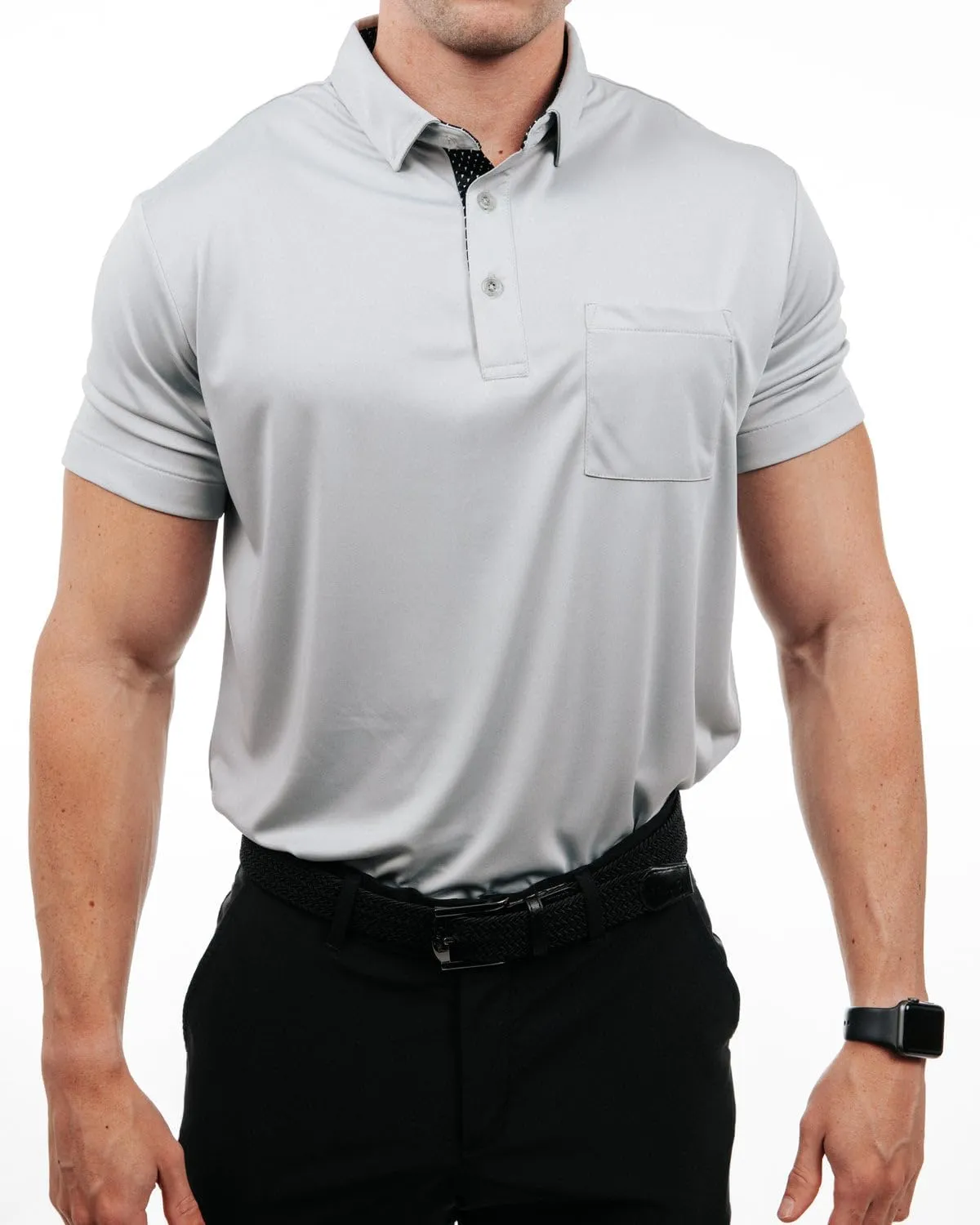 Primo Classic Collar Golf Polo, Lightweight, 100% Polyester, Curved Hem