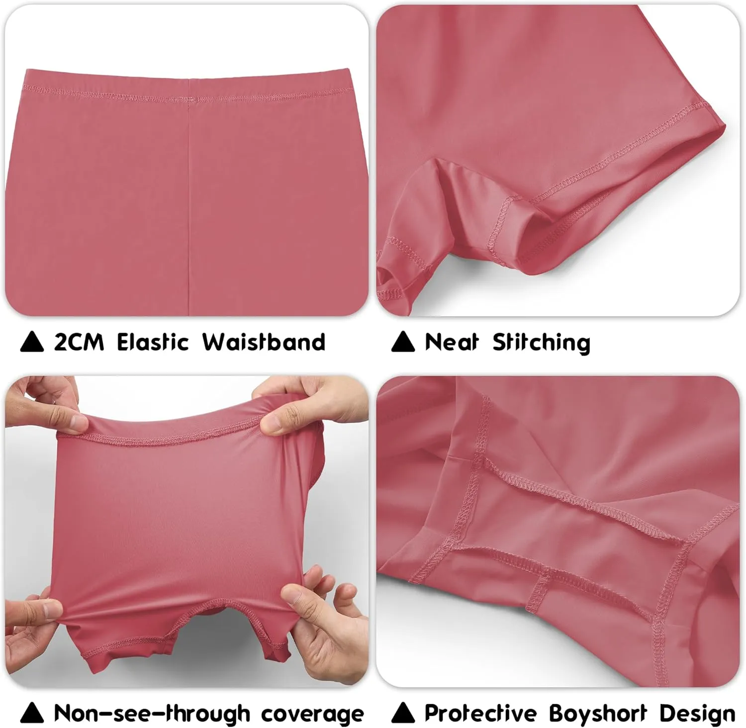 QBK 2T-14 Years Girls Swim Shorts Toddler Boyshort Swimsuit UPF 50  Quick Dry Rash Guard Swim Bottoms