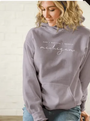 "Majestic Michigan" Soft Style Relaxed Fit Hoodie