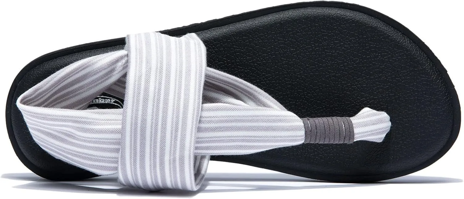 Ranberone Women's Yoga Mat Flip Flops Casual Flat Summer Beach Sandals