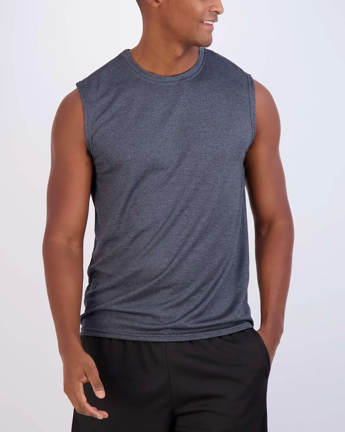 Real Essentials 5 Pack: Men's Mesh Active Athletic Tech Tank Top - Workout & Training Activewear (Available in Big & Tall)