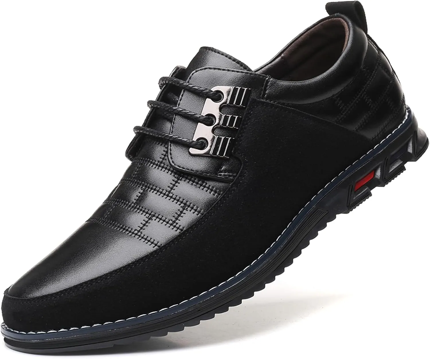 Recyphi Men’s Oxford Derby Orthopedic Leather Shoes Casual Dress Sneakers Formal Business Loafers Comfortable Walking Driving Shoes