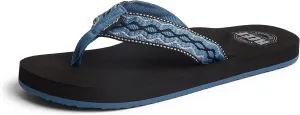 REEF Smoothy Men's Beach Flip Flop, Soft Woven Strap Made From 100% Recycled PET