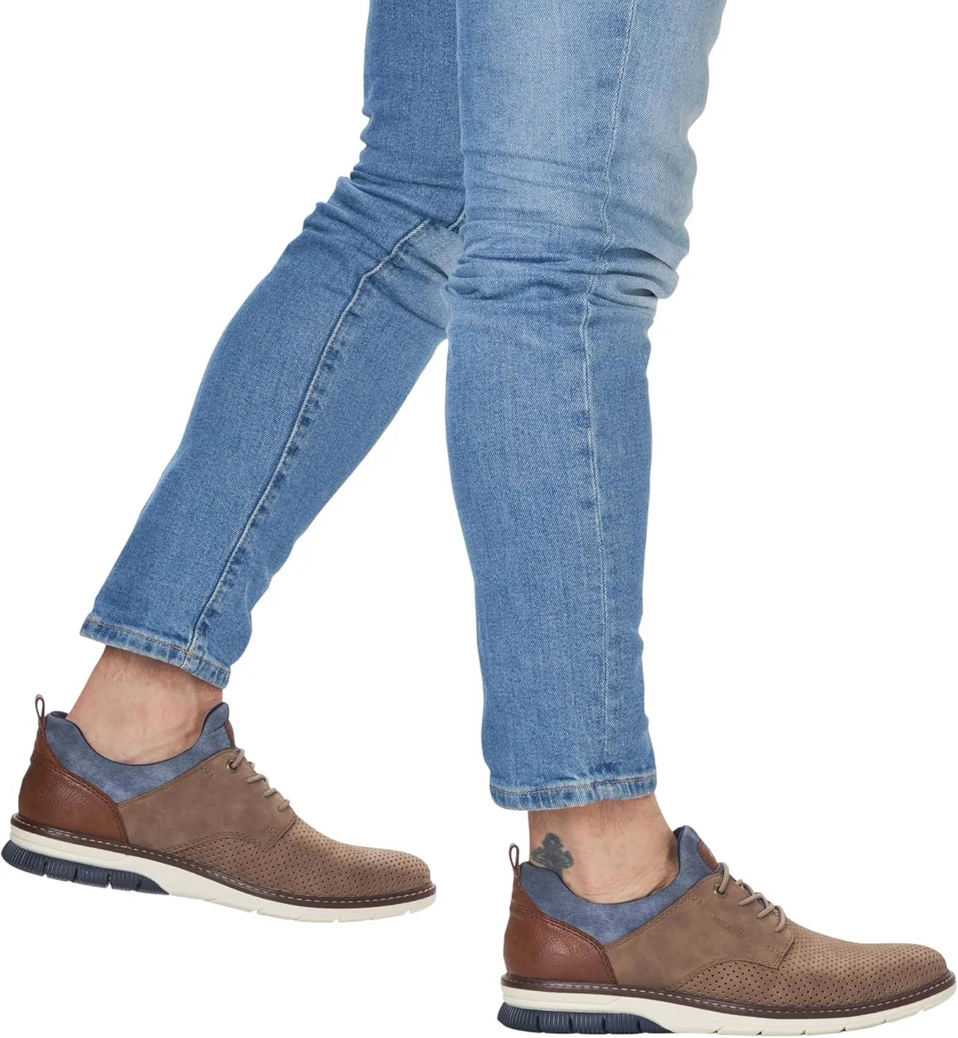 Rieker Men's Derby Lace-up Oxford Flat