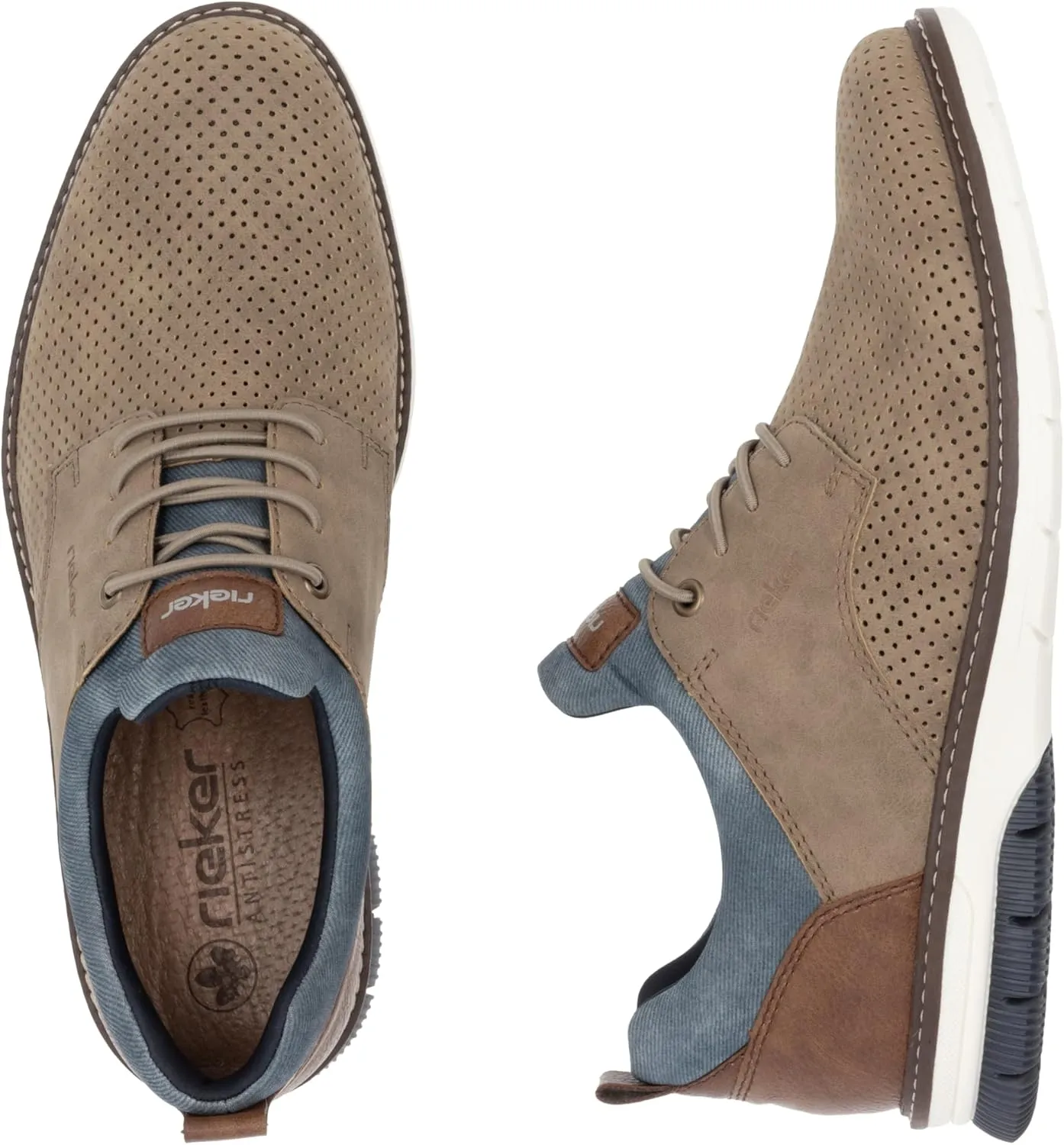 Rieker Men's Derby Lace-up Oxford Flat