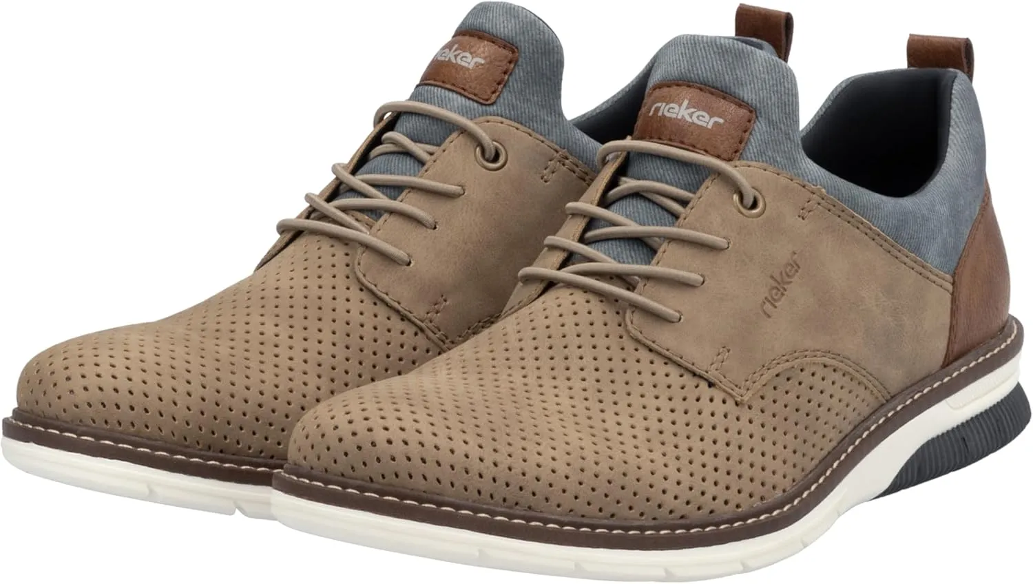 Rieker Men's Derby Lace-up Oxford Flat