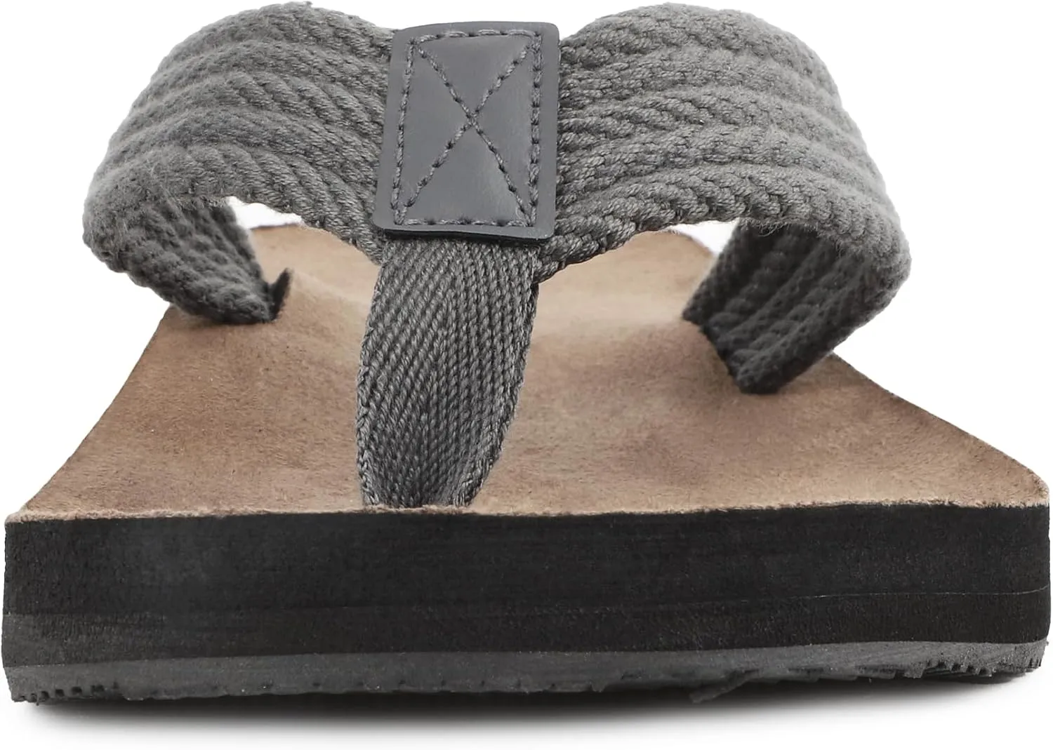 riemot Beach Flip Flops for Men Arch Support Sandals Summer Suede 3 Point Flip-Flop Classical Thongs Sandal for Beach Swimming Pool Home Shower Shoes US9/14