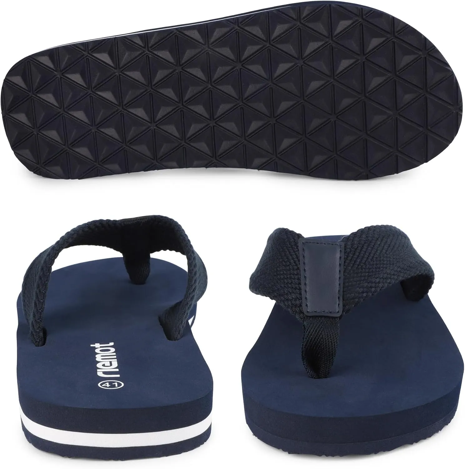 riemot Mens Flip Flops Arch Support Thong Sandals Cushioned Slippers for Beach Swimming Pool Home Shower Shoes Size 8-14