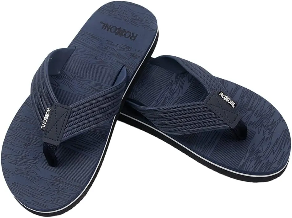 Roxoni Mens Thong Flip Flops Beach/Pool Outdoor Sandals