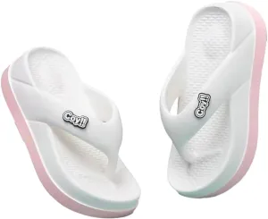 Rungion Womens Cute Flip Flops Slipper Comfort Walking Thong Sandals with Arch Support Slip On Indoor Outdoor for Summer Beach