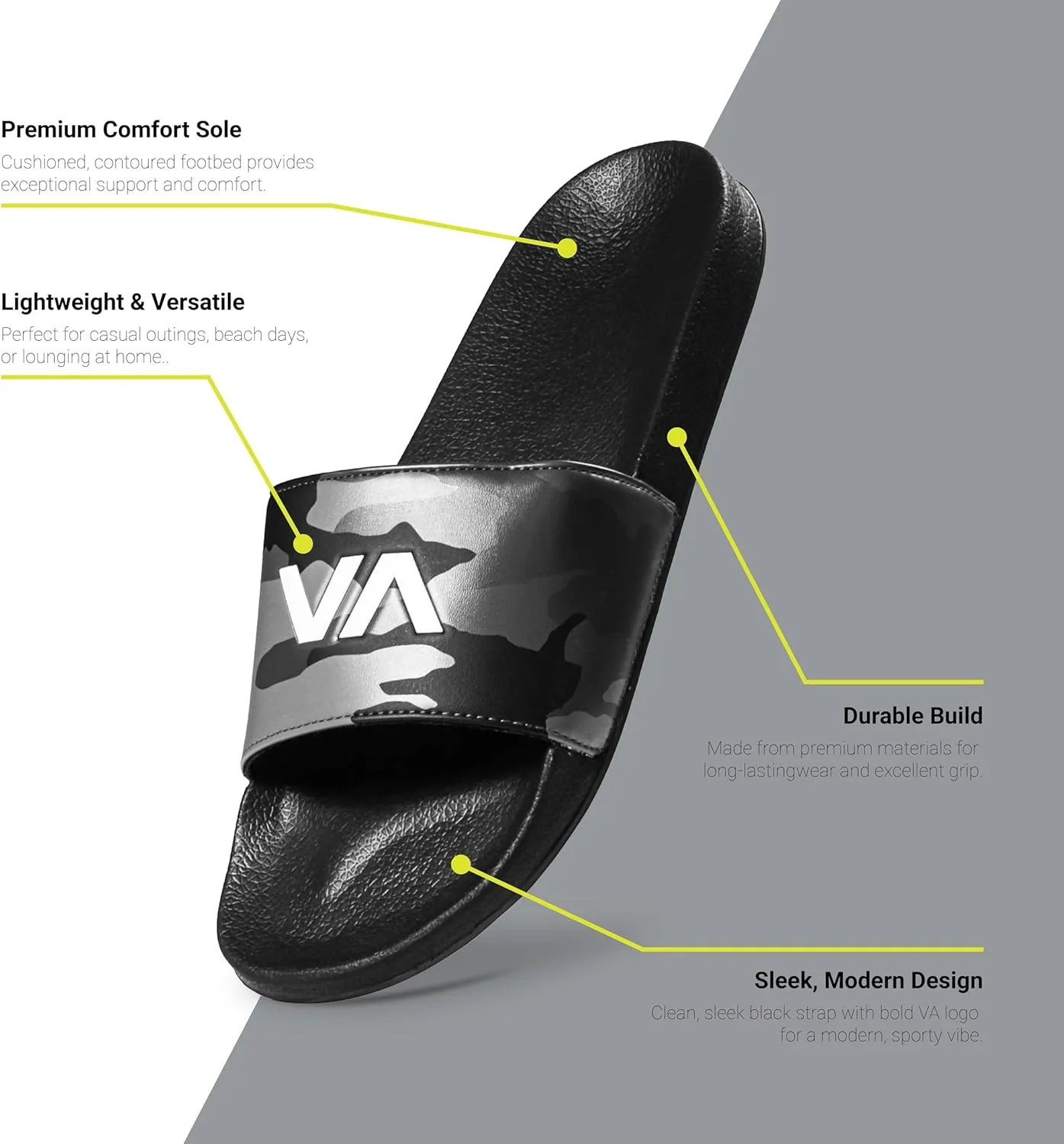 RVCA Men's Sport Slide Flip-Flop