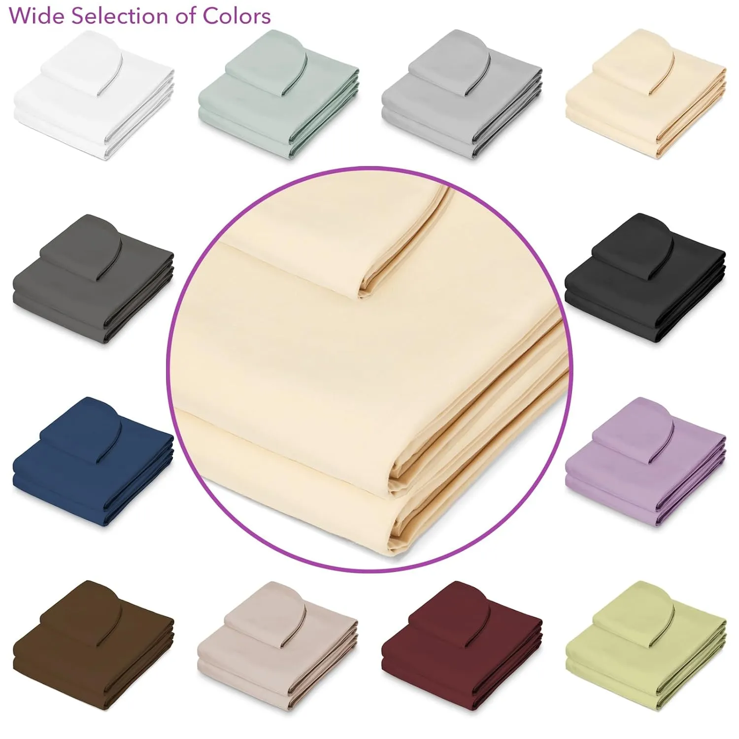 Saloniture 3-Piece Microfiber Massage Table Sheet Set - Premium Facial Bed Cover - Includes Flat and Fitted Sheets with Face Cradle Cover - Natural