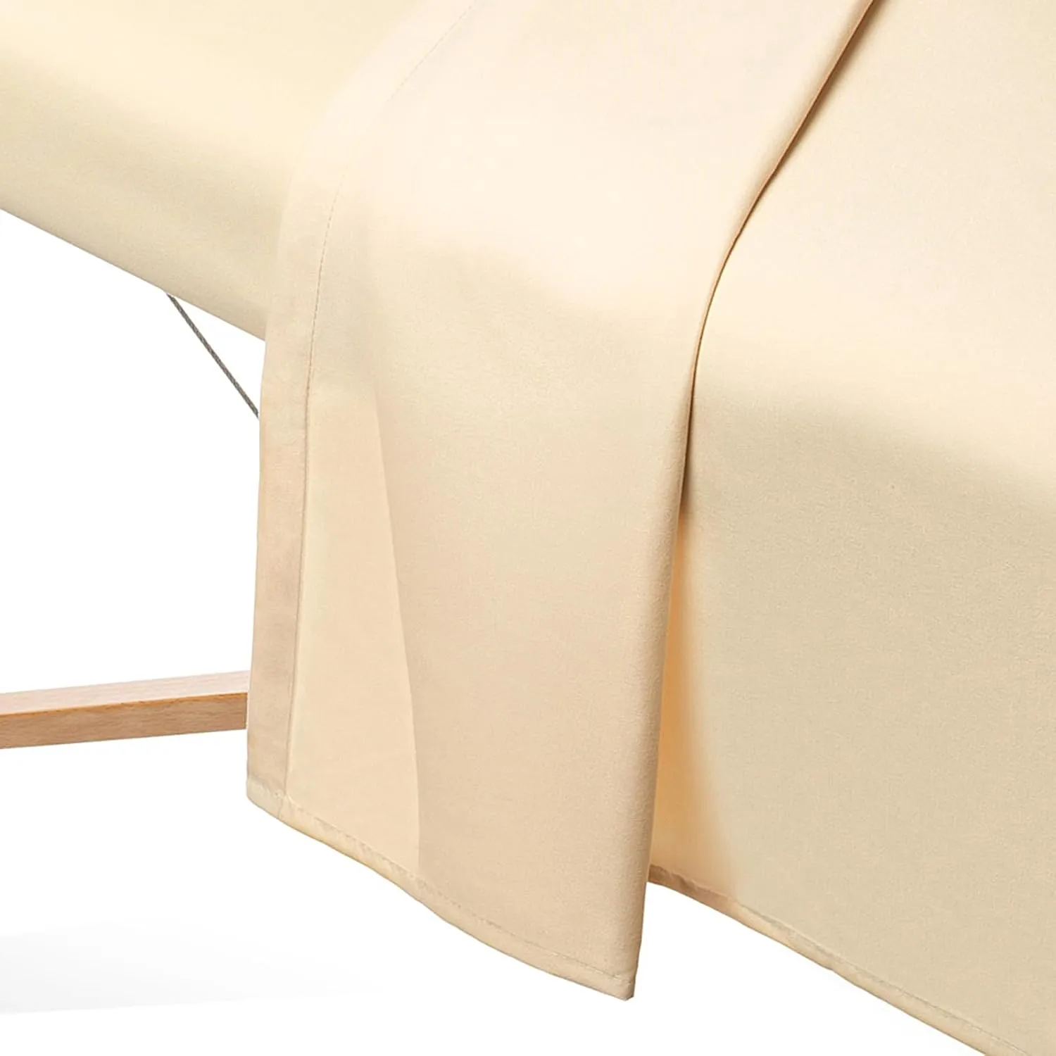 Saloniture 3-Piece Microfiber Massage Table Sheet Set - Premium Facial Bed Cover - Includes Flat and Fitted Sheets with Face Cradle Cover - Natural