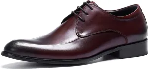 Santimon Oxfords Mens Dress Shoes Formal Business Genuine Leather Derby Fashion Casual Tuxedo Wedding Prom Comfortable Walking Shoes for Men