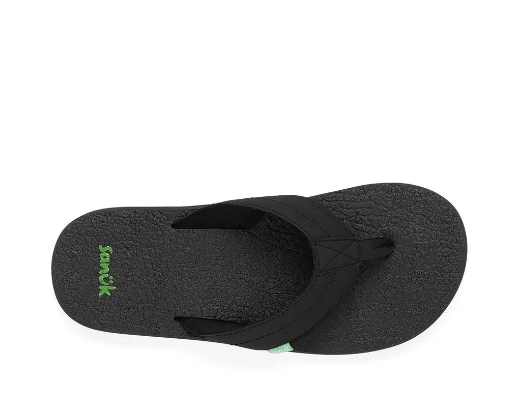 Sanuk Men's Beer Cozy 2 Flip-Flops – Soft Cushioned Sandals with Beer Cozy Footbed for All-Day Comfort, Charcoal