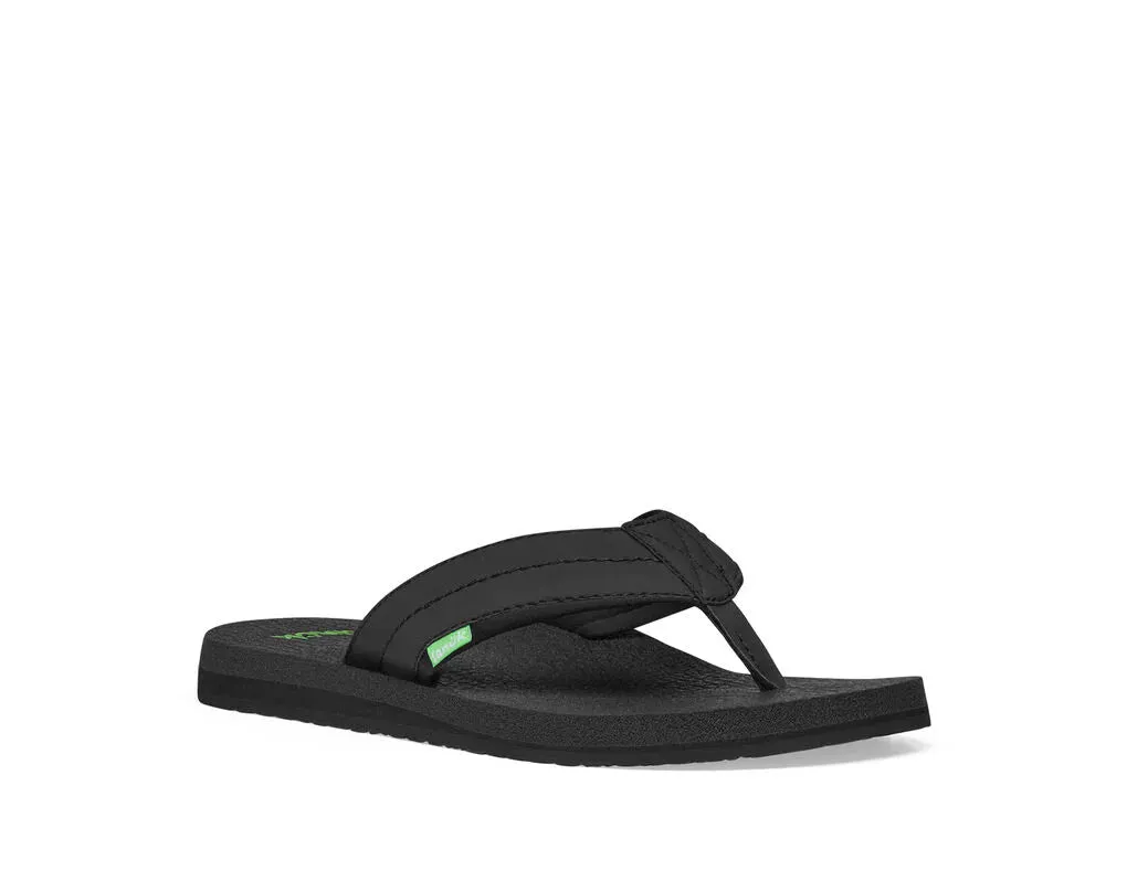 Sanuk Men's Beer Cozy 2 Flip-Flops – Soft Cushioned Sandals with Beer Cozy Footbed for All-Day Comfort, Charcoal