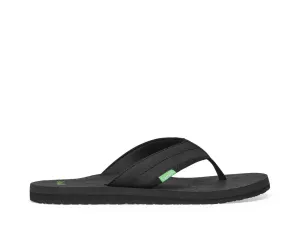 Sanuk Men's Beer Cozy 2 Flip-Flops – Soft Cushioned Sandals with Beer Cozy Footbed for All-Day Comfort, Charcoal