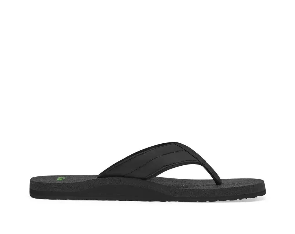Sanuk Men's Beer Cozy 2 Flip-Flops – Soft Cushioned Sandals with Beer Cozy Footbed for All-Day Comfort, Charcoal